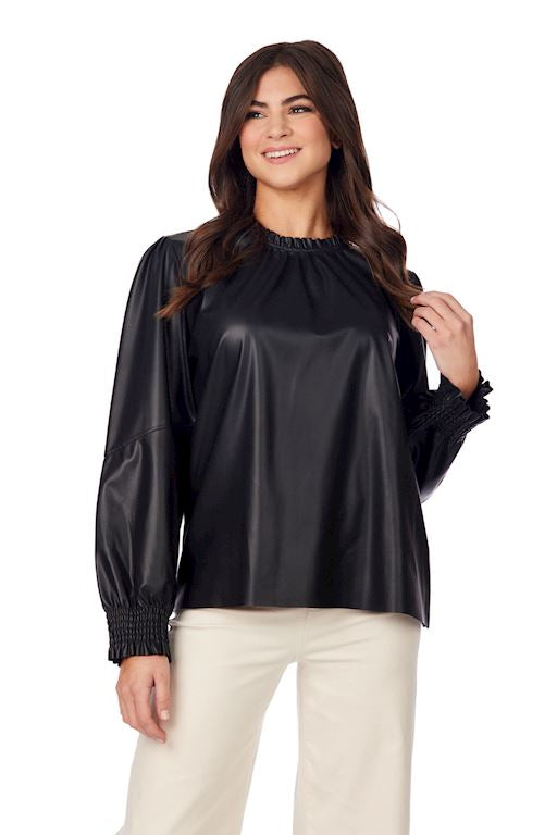 Putnam Black Leather Top