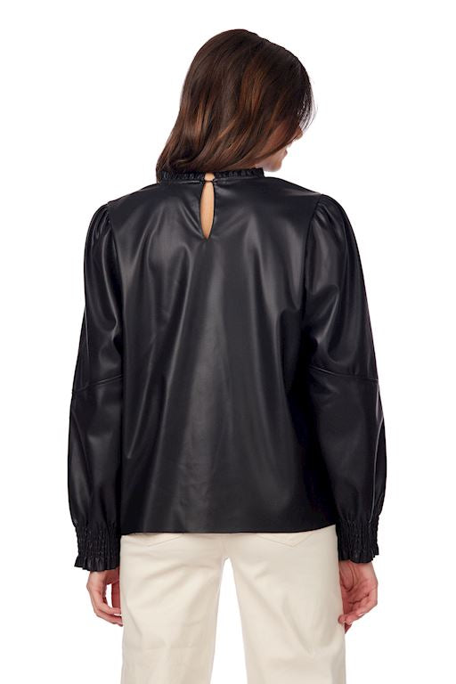 Putnam Black Leather Top