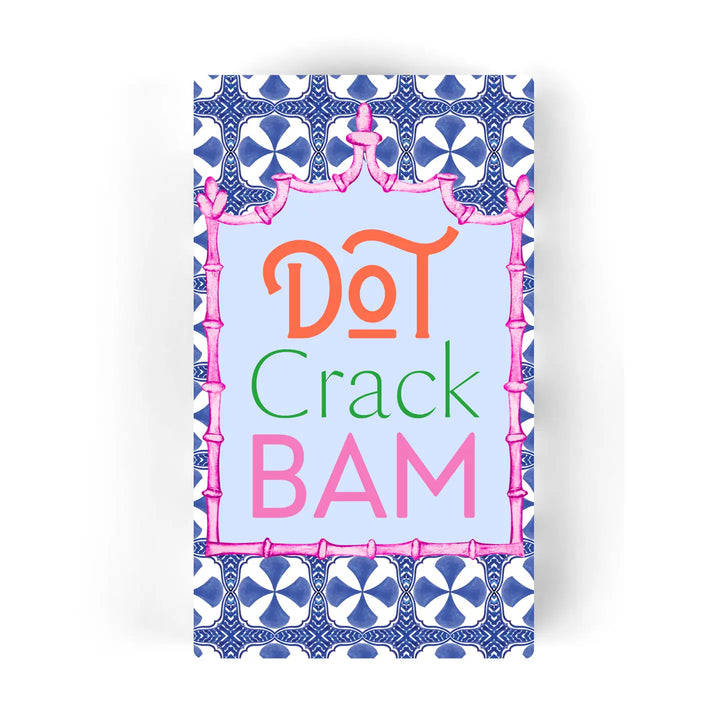 Blue Dot Crack Bam Guest Napkins Set/24