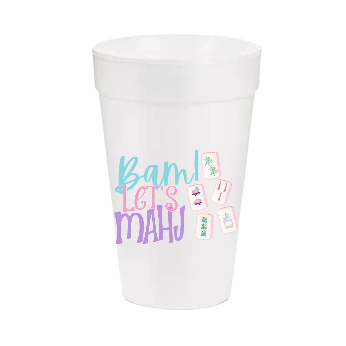 Bam Let's Mahj Styro Cups Set/10