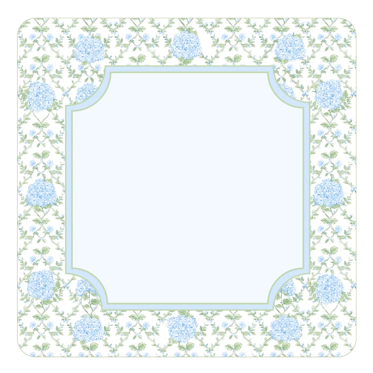 Blue Hydrangea Mahjong Mat