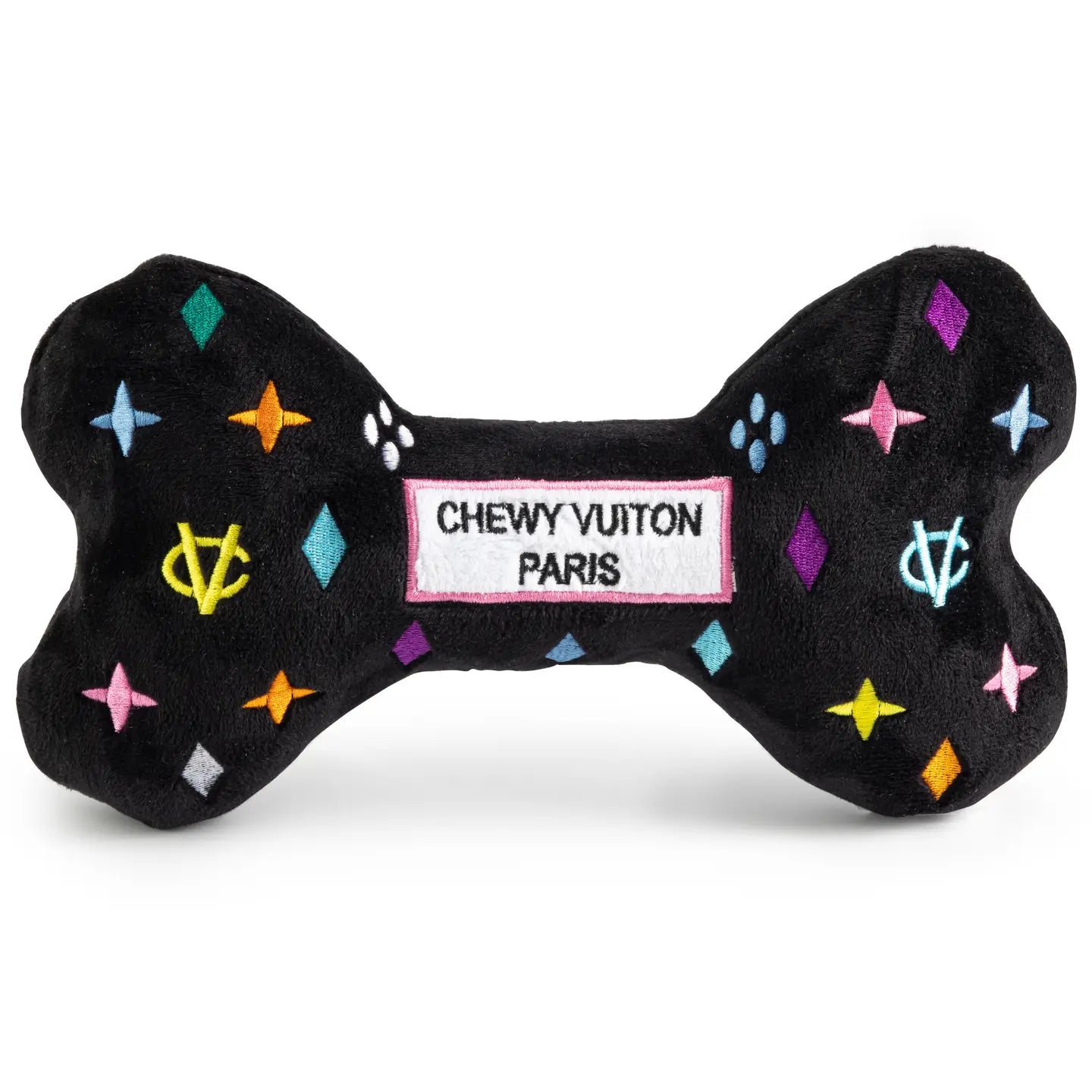 Chewy Vuiton Black Bone Dog Toy