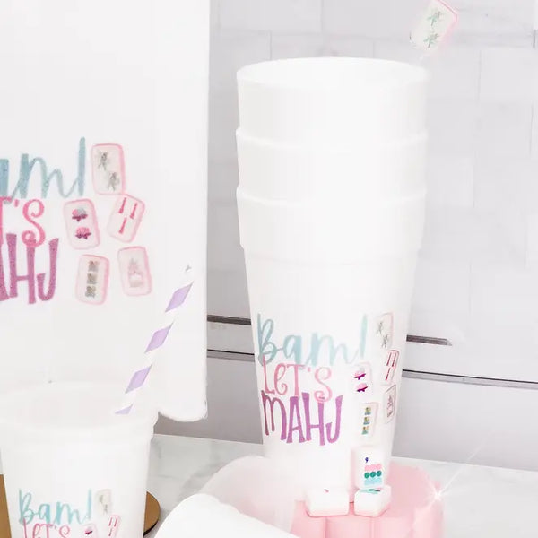 Bam Let's Mahj Styro Cups Set/10