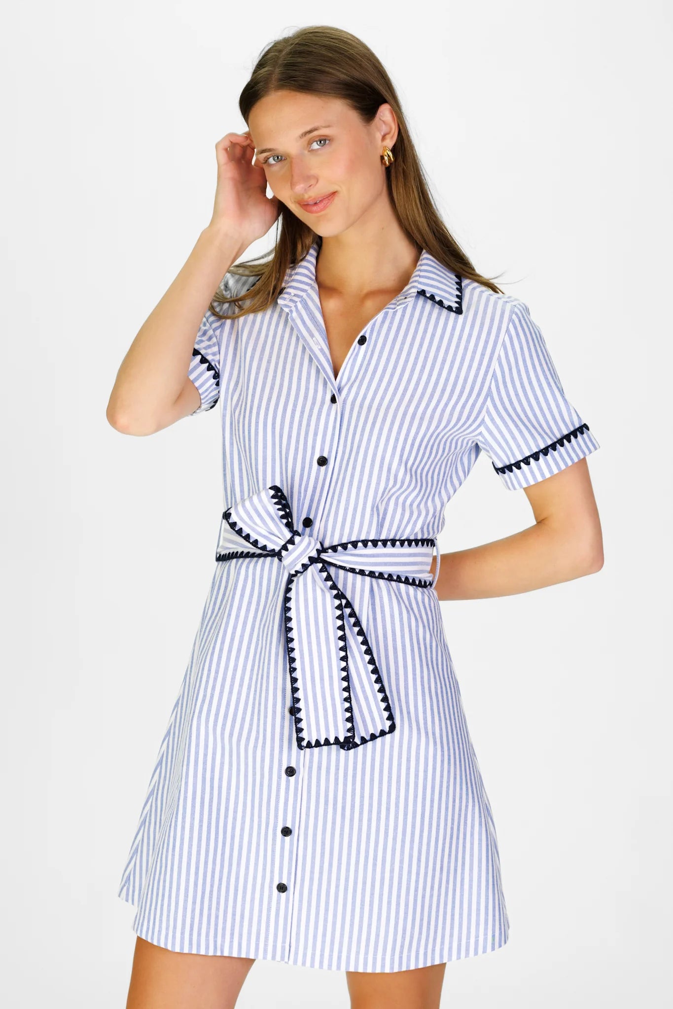 Marissa Blue Oxford Dress