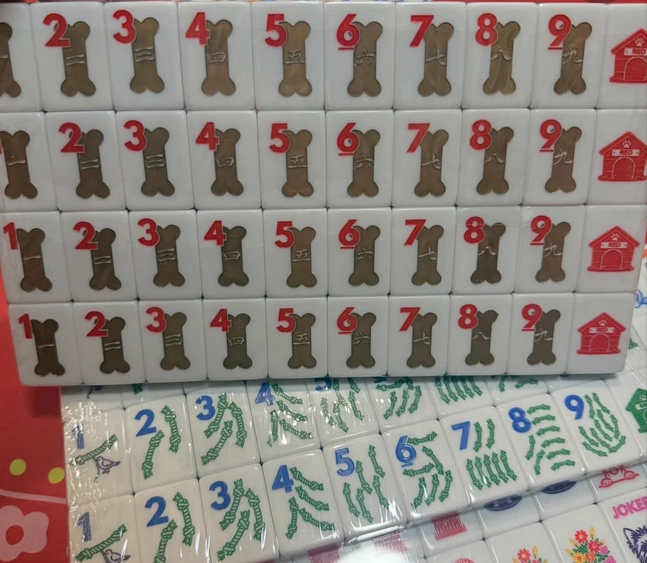 The Dog Line Mahjong Tile Set