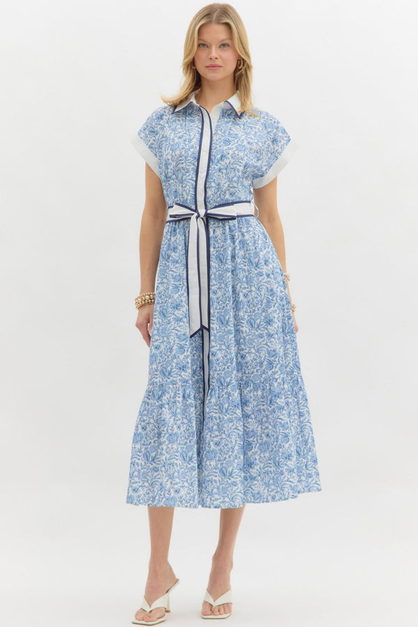 Sue Blue Floral Maxi Dress