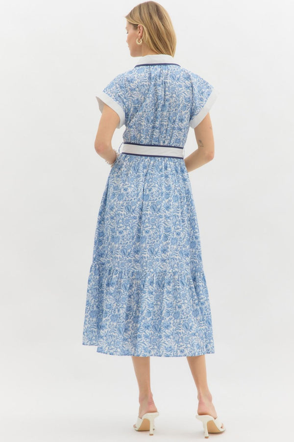 Sue Blue Floral Maxi Dress