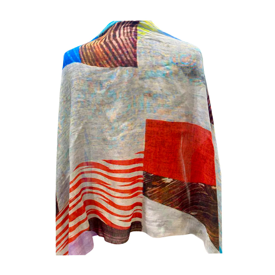 Colorful Abstract Wrap Scarf