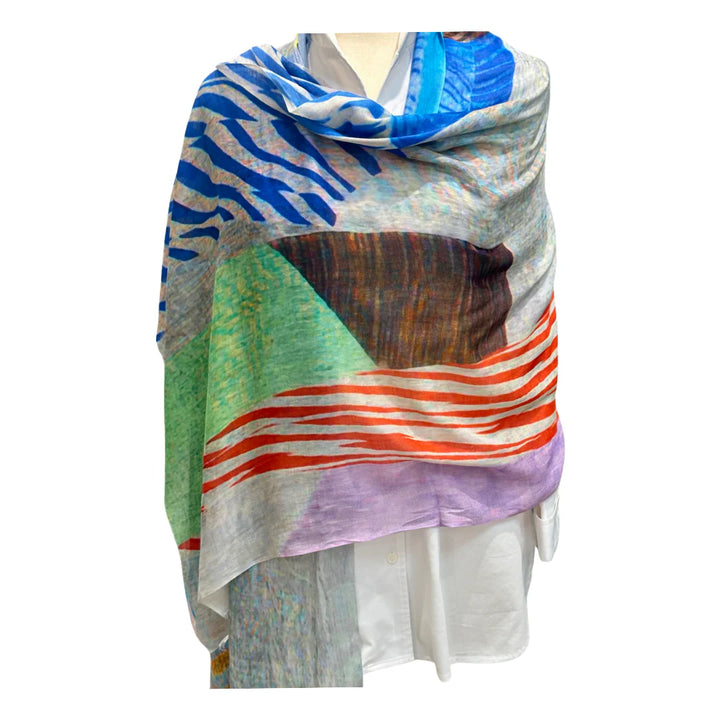 Colorful Abstract Wrap Scarf