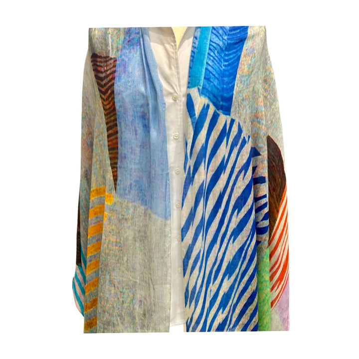 Colorful Abstract Wrap Scarf