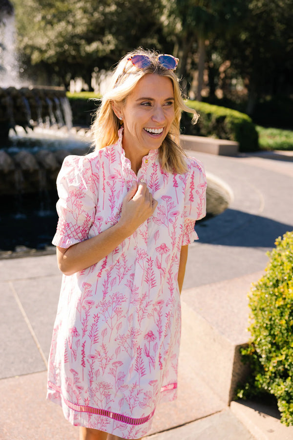 Delilah Pink Toile Dress
