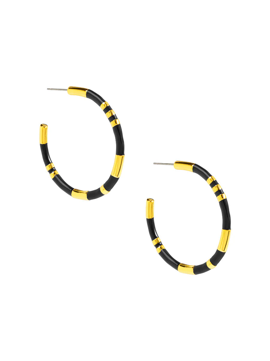 Cleo Enamel Hoop Earrings