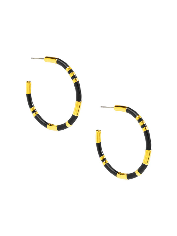 Cleo Enamel Hoop Earrings