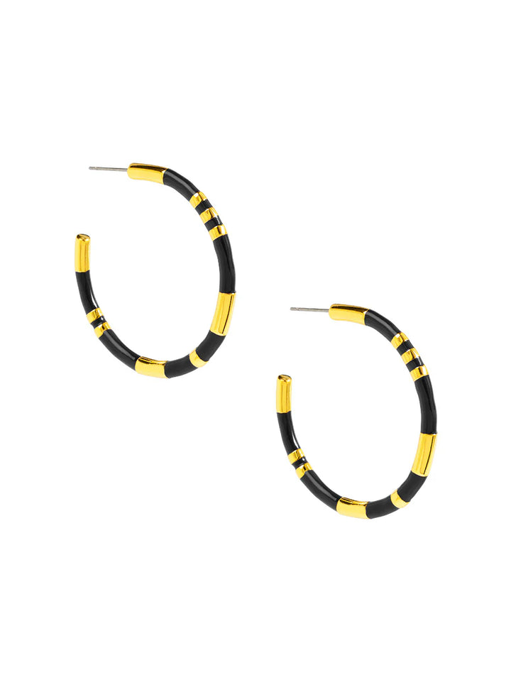 Cleo Enamel Hoop Earrings