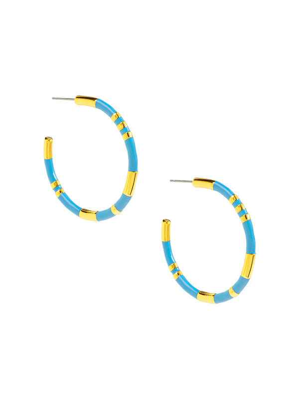 Cleo Enamel Hoop Earrings