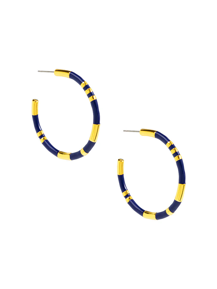 Cleo Enamel Hoop Earrings