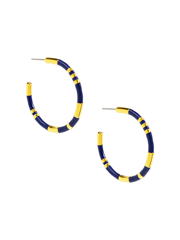Cleo Enamel Hoop Earrings
