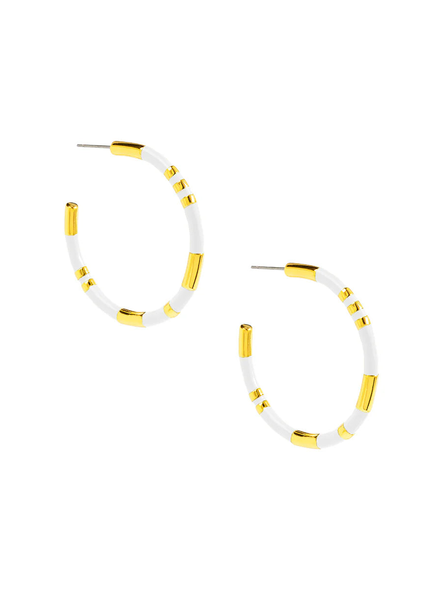 Cleo Enamel Hoop Earrings