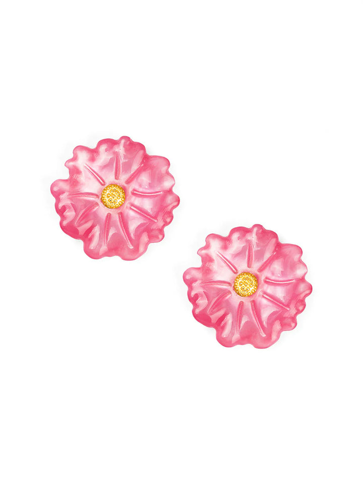 Pink Daisy Earrings