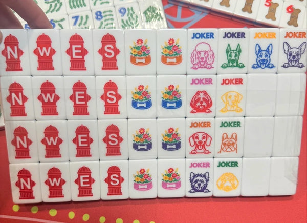 The Dog Line Mahjong Tile Set