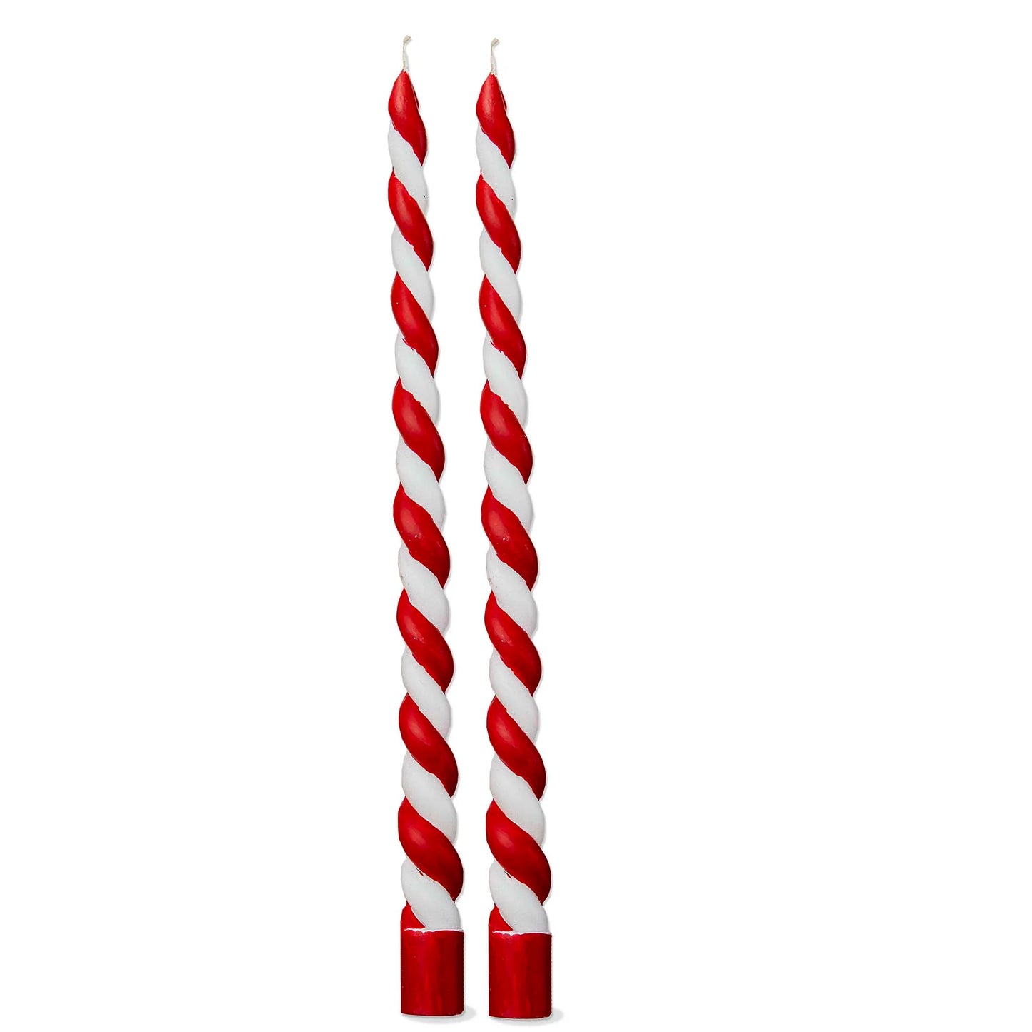 Peppermint Twist Taper Candles Pair