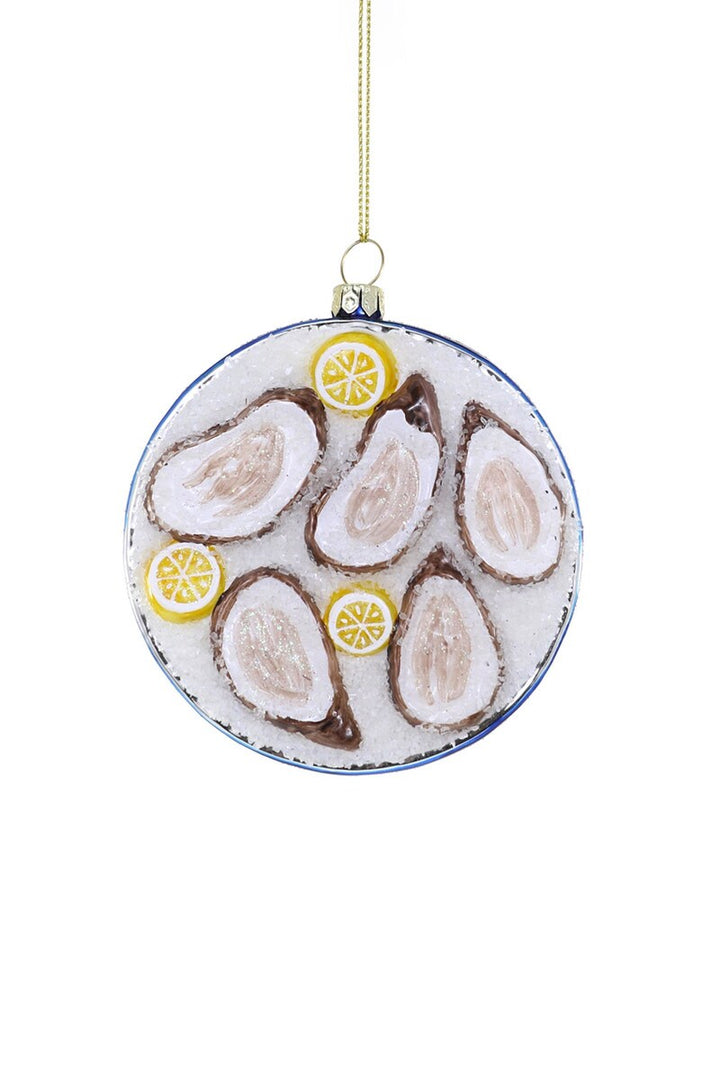 Plated Oysters on Ice Ornament