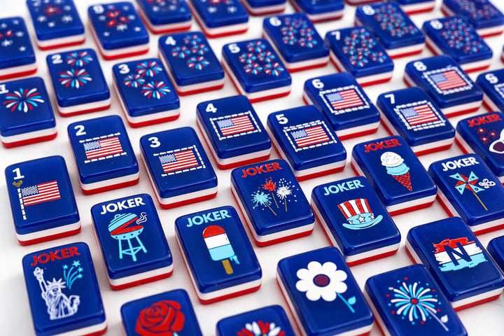 The Patriotic Line Mahjong Tile Set