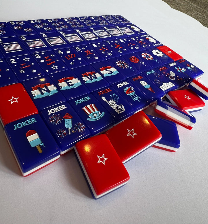 The Patriotic Line Mahjong Tile Set