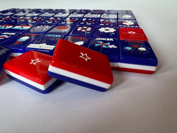 The Patriotic Line Mahjong Tile Set