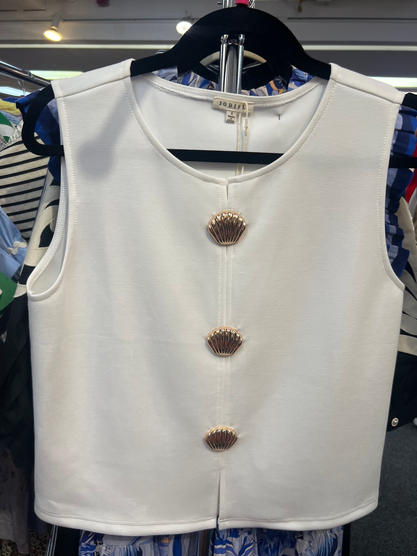 Marina Ivory Shell Top