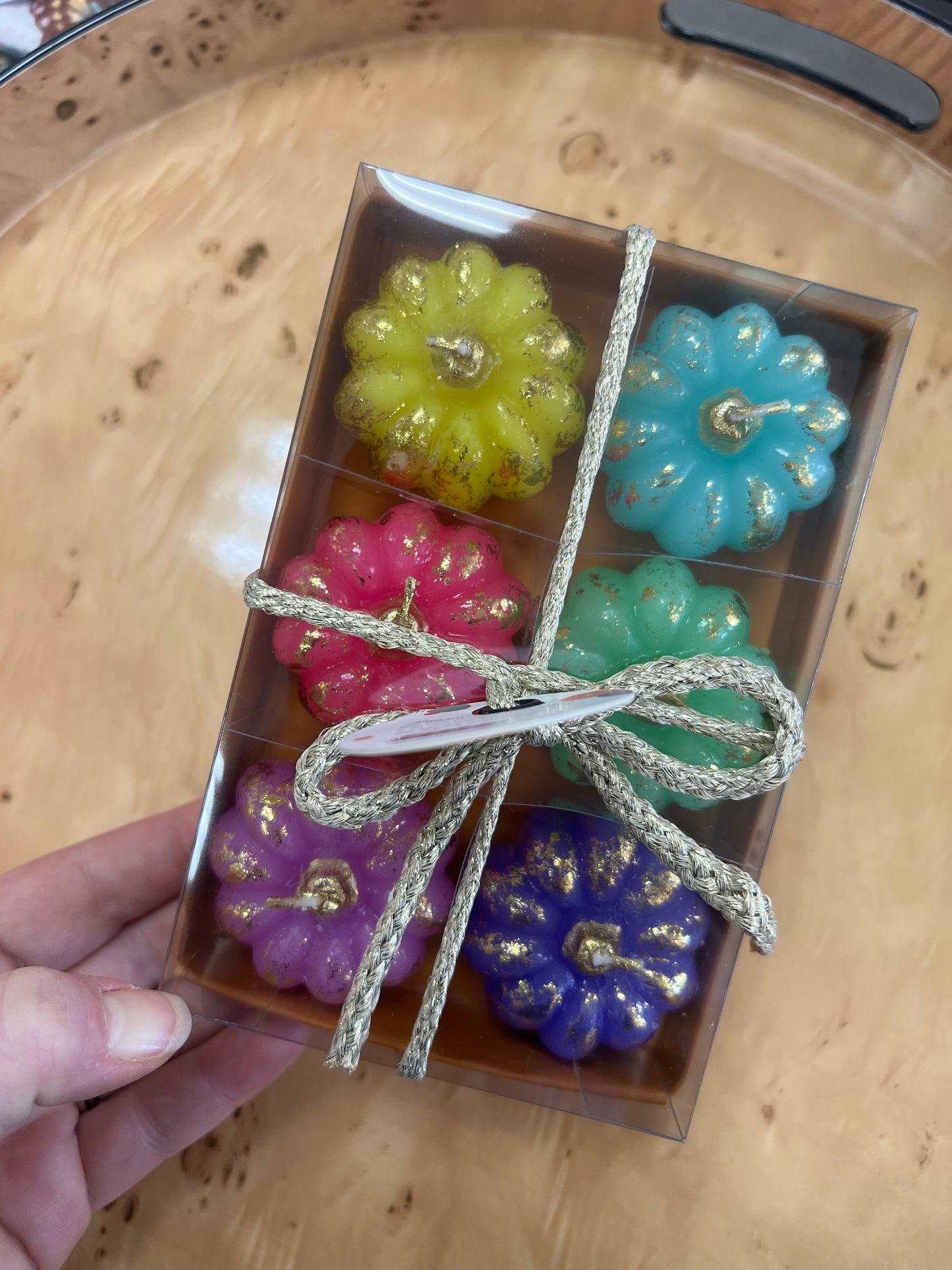 Rainbow Pumpkin Tealight Set/6