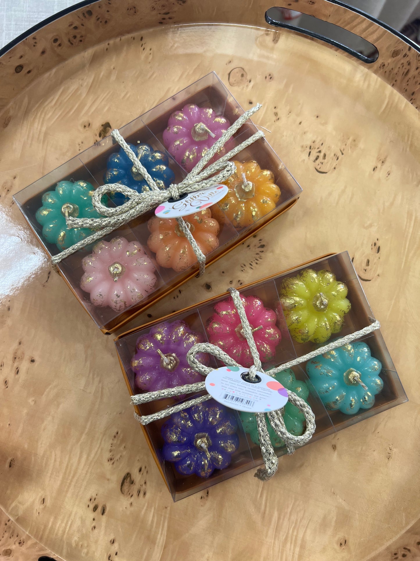 Rainbow Pumpkin Tealight Set/6