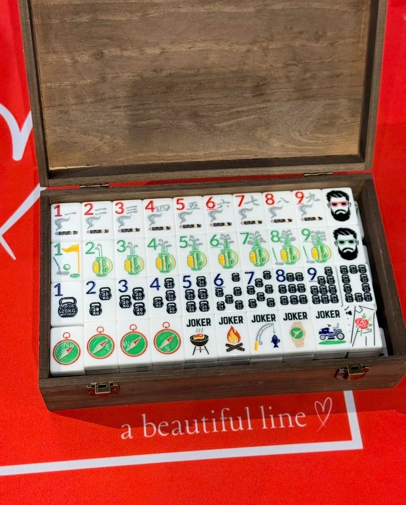 The Manly Line Mahjong Tile Set