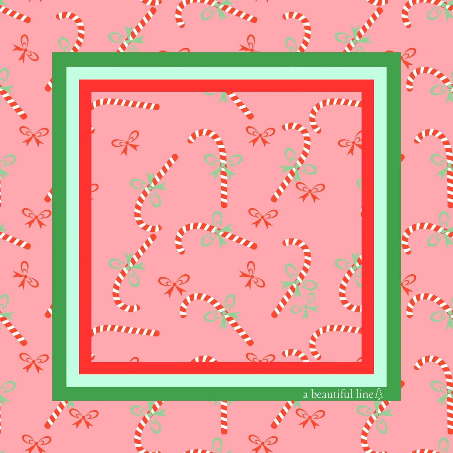 Pink Christmas Mahjong Mat