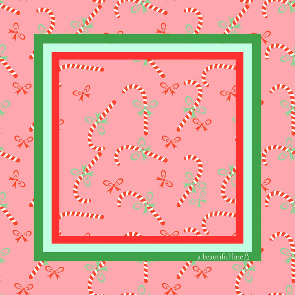 Pink Christmas Mahjong Mat