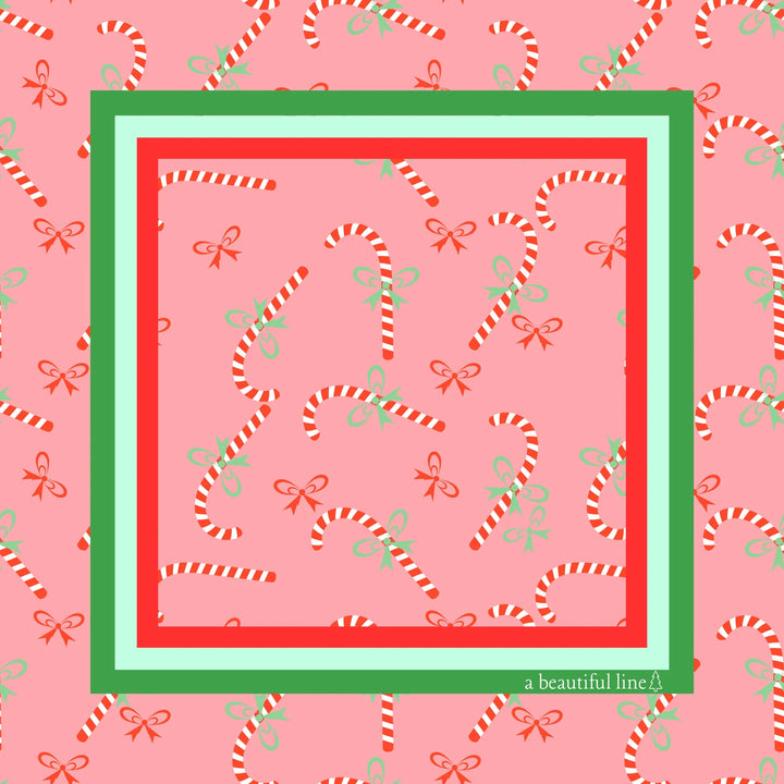 Pink Christmas Mahjong Mat