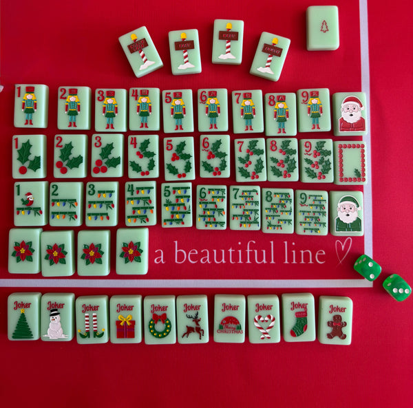 The Christmas Line Mahjong Tile Set