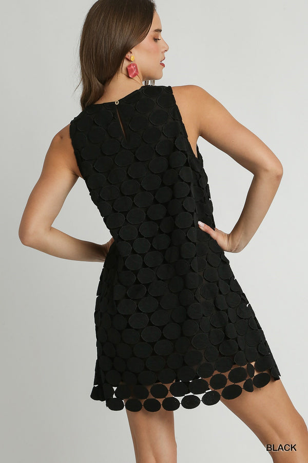 Amy Black Dot Lace Dress