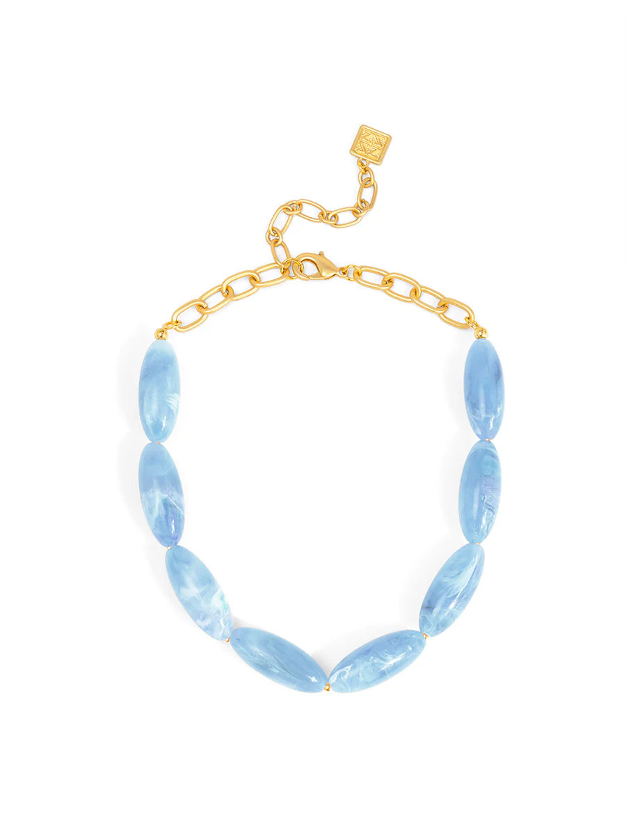 Glossy Resin Bead Collar Necklace