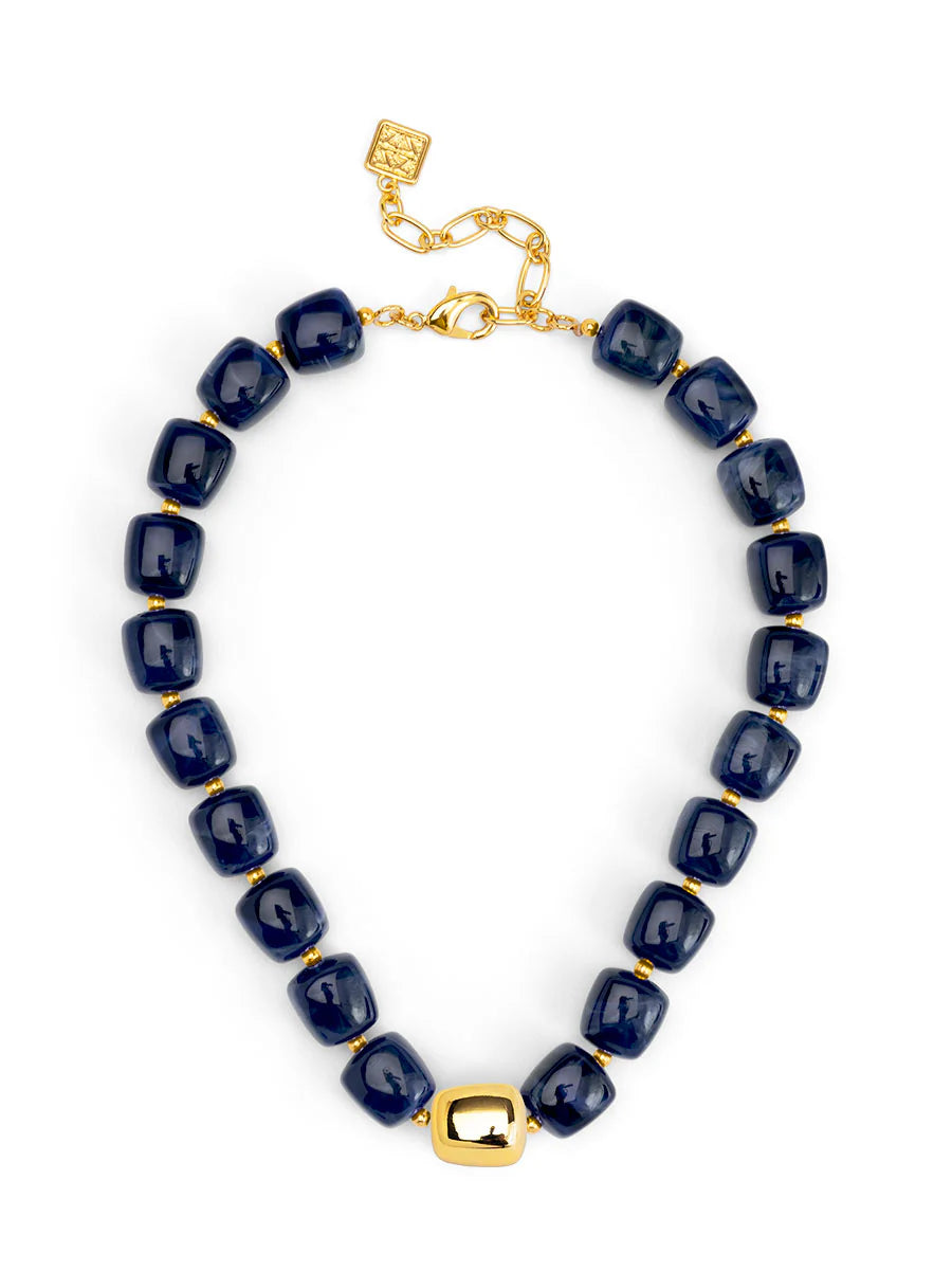 Tess Puffy Square Resin Necklace