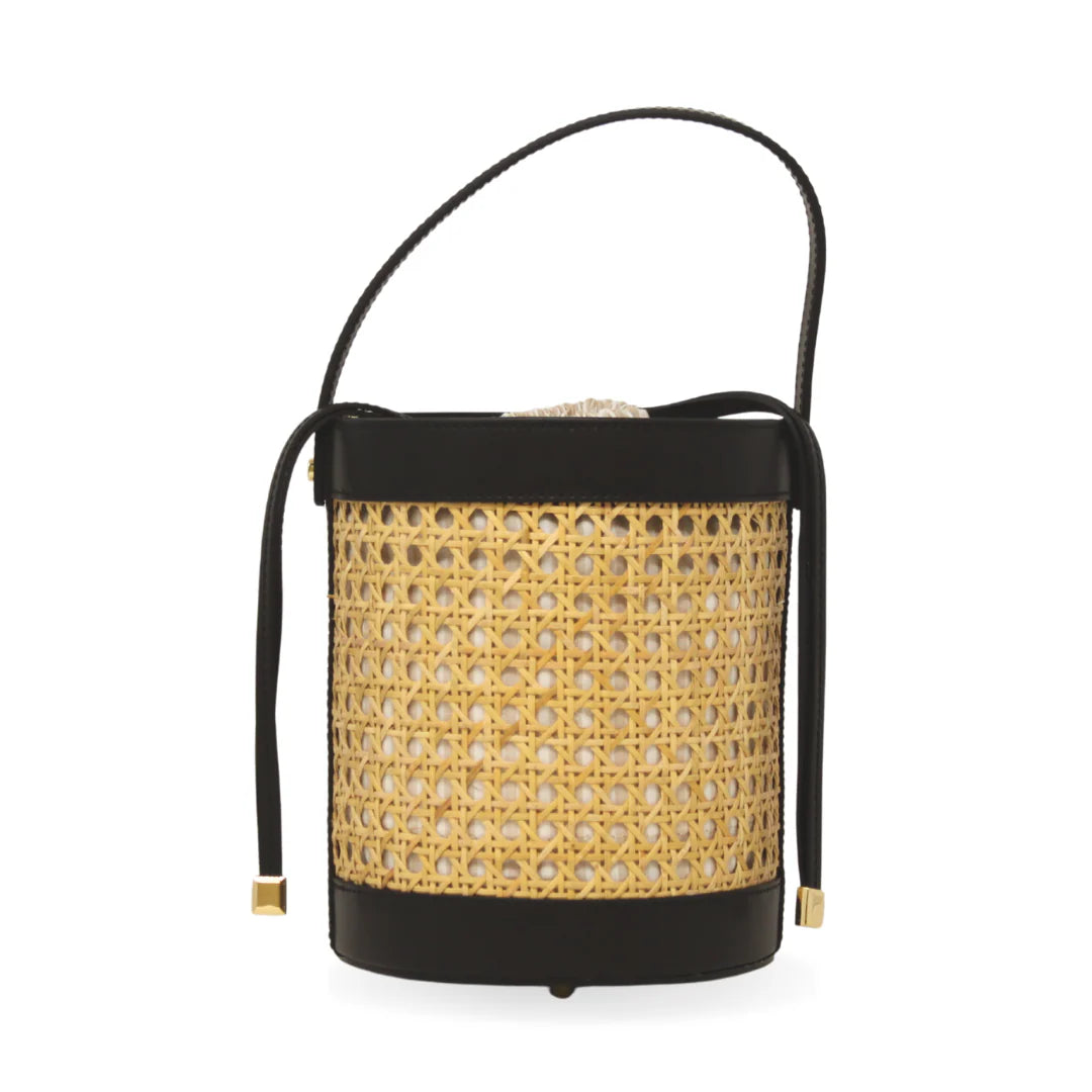 Perforated Leather Bucket Bag