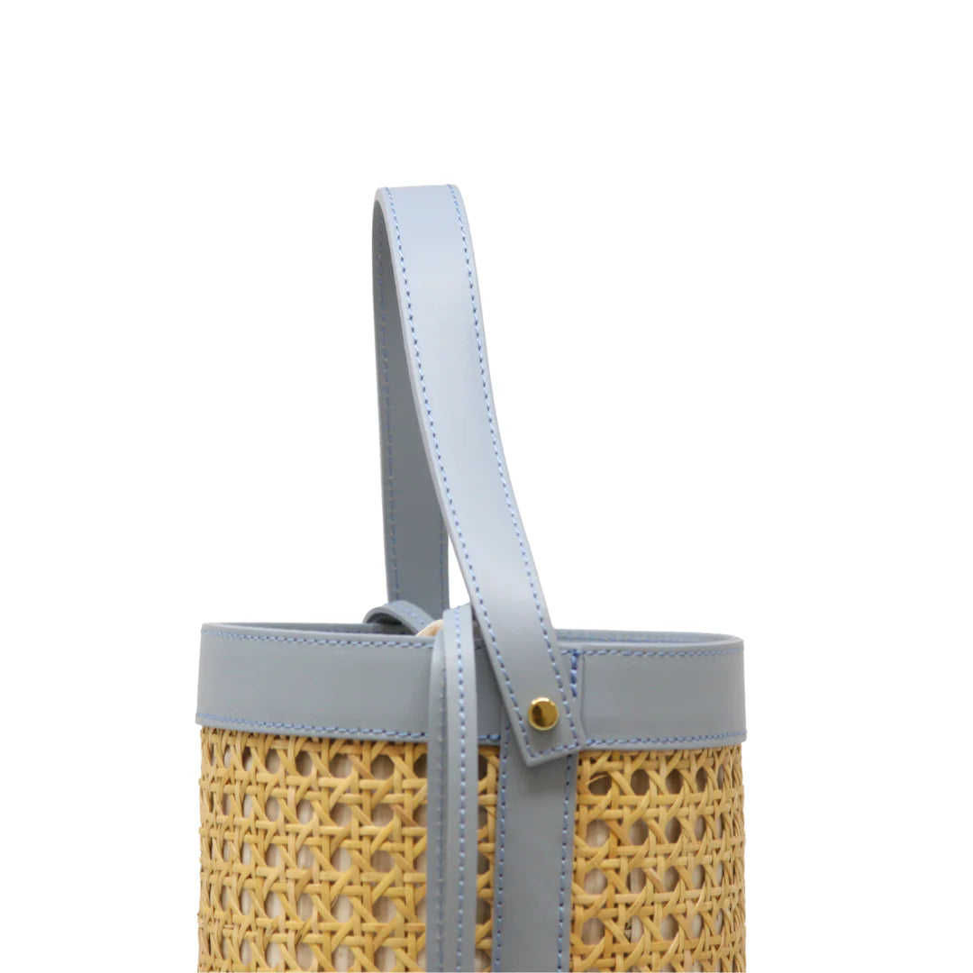Perforated Leather Bucket Bag