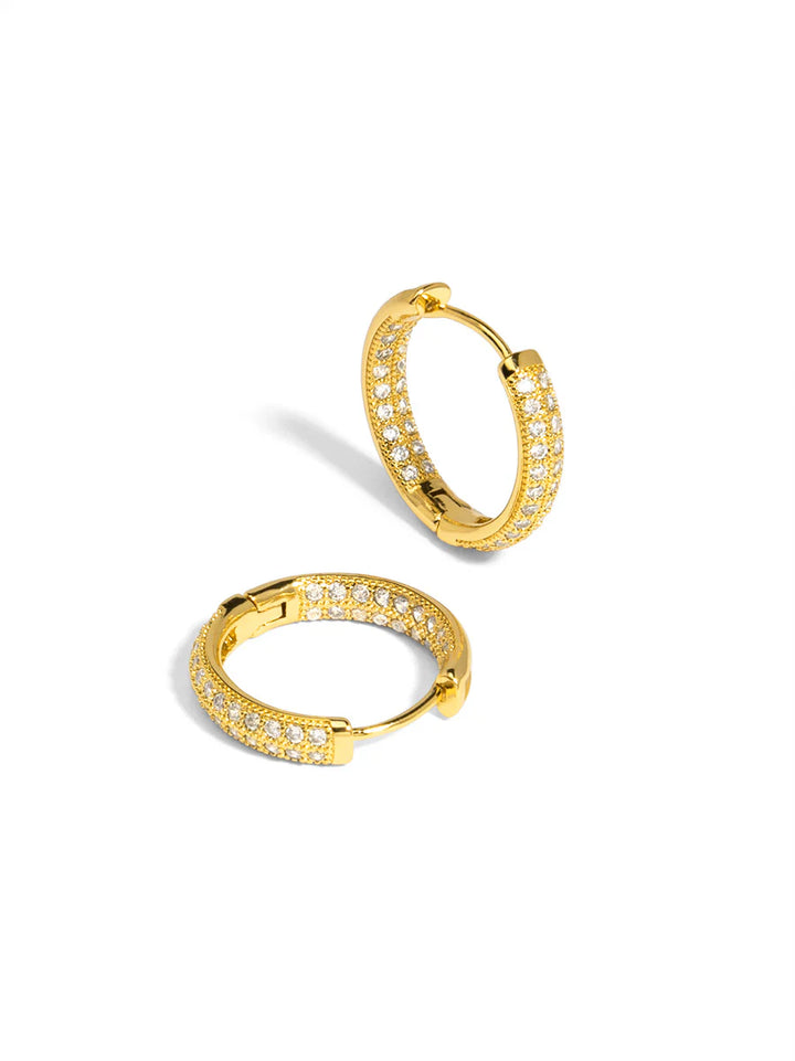 Crystal Pavé Huggie Hoops