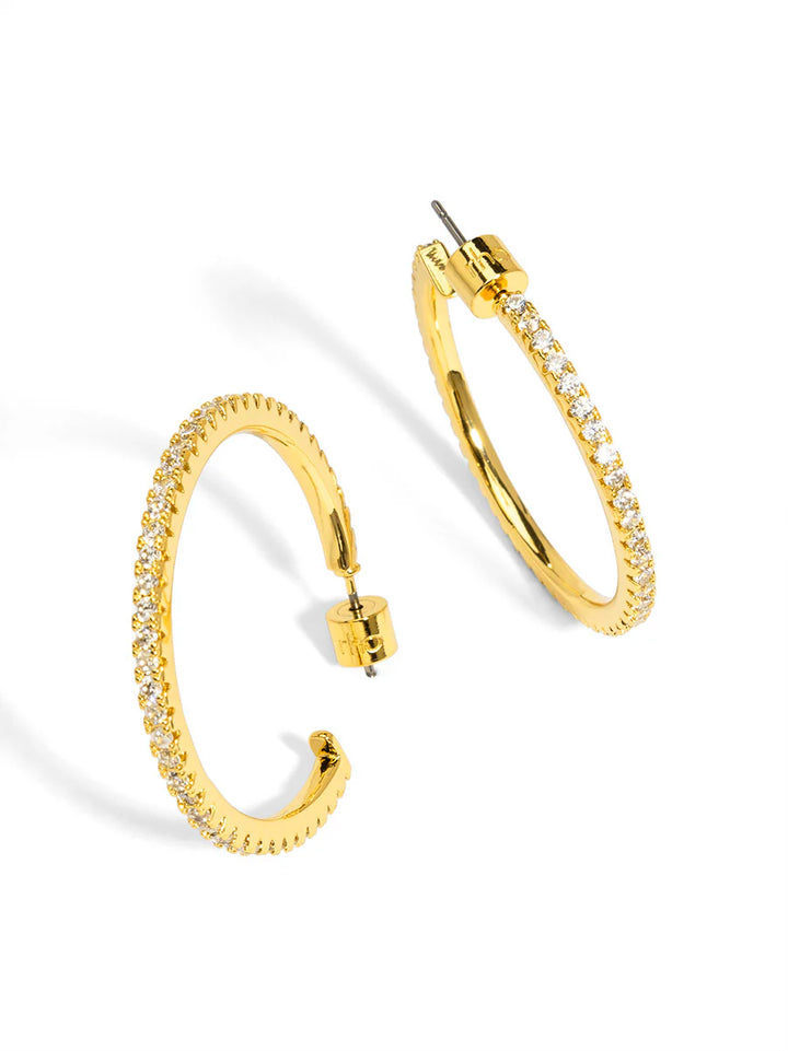 Pavé Hoop Earrings
