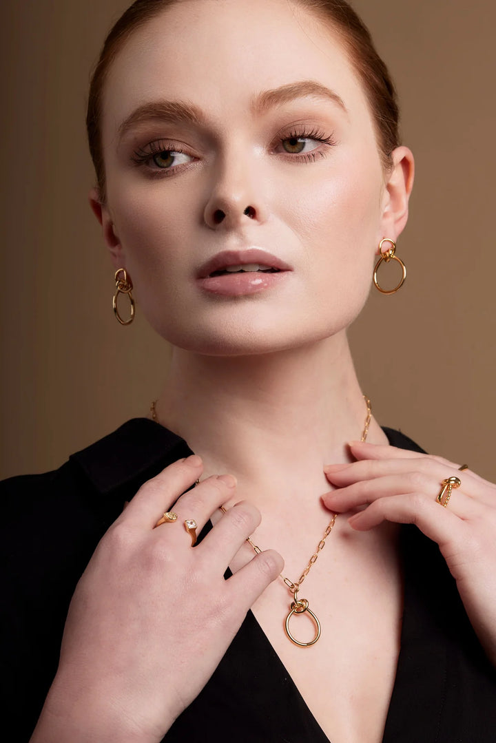 Infinity Knotted Drop Earrings