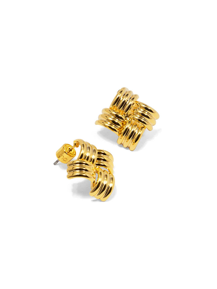 Textured Interwoven Stud Earrings