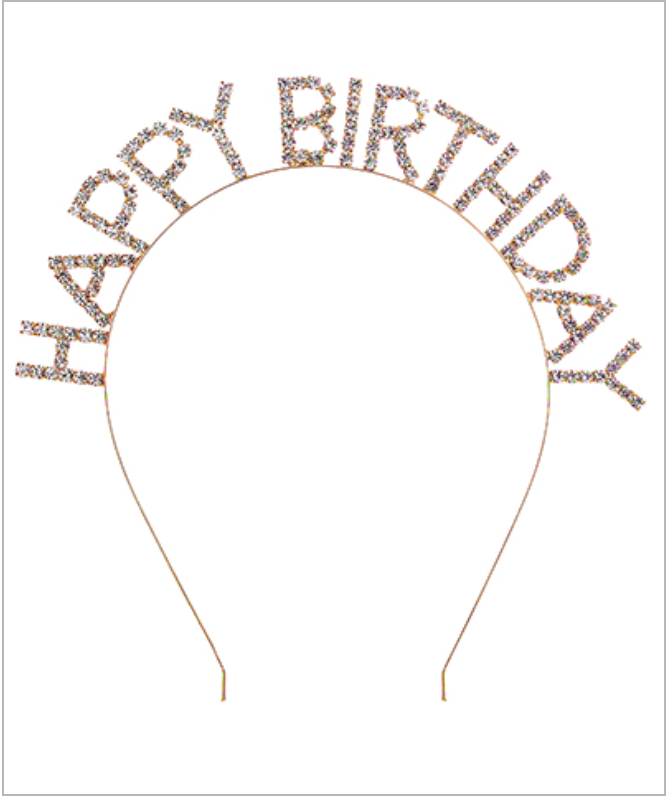 Birthday Theme Rhinestone Headband