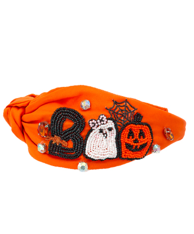 Halloween Boo Orange Headband