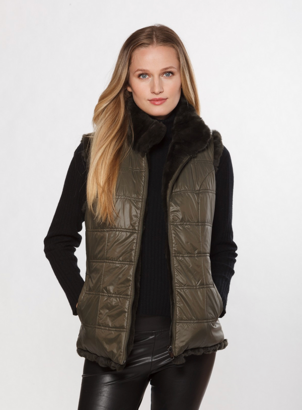 Rex Rabbit Reversible Zip Vest