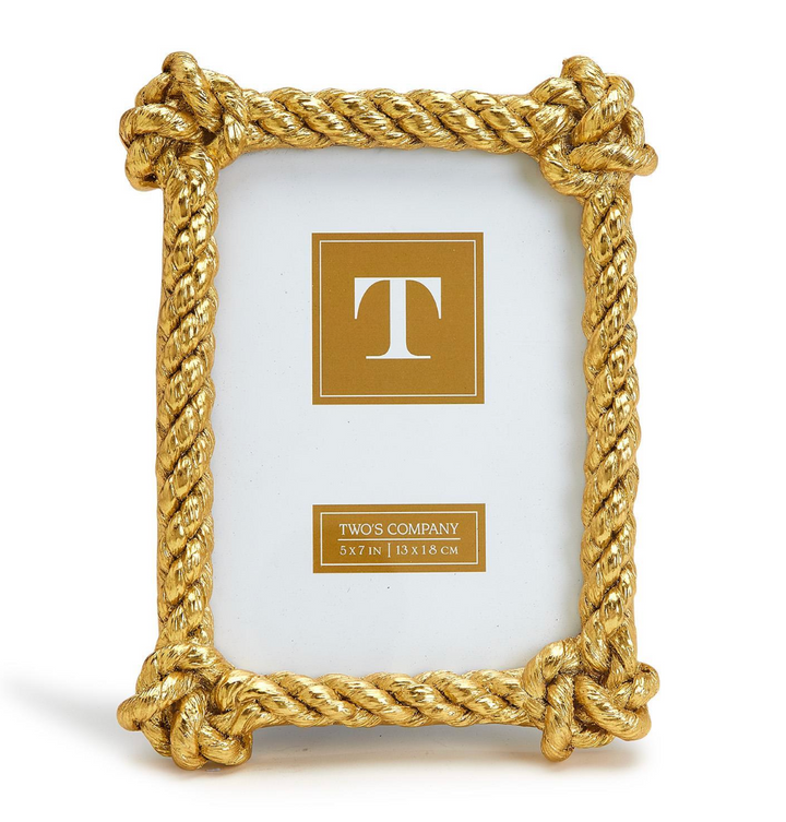 5" x 7" Gold Rope Photo Frame